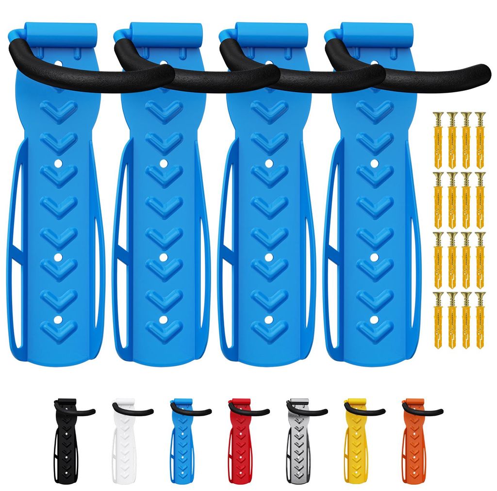 4 x WELLGRO Wand Fahrradhalter - Stahl Fahrrad Produktbild 