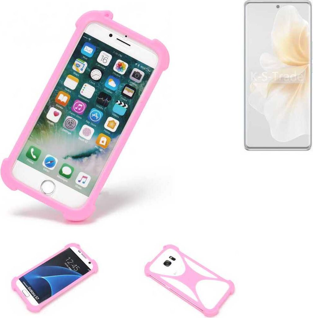 K-S-Trade Handy Hülle kompatibel mit Vivo V40 Lite 4G Schutz Hülle Bumper Silikon Schutz Hülle Cover Case Silikoncase Silikonbumper TPU Softcase