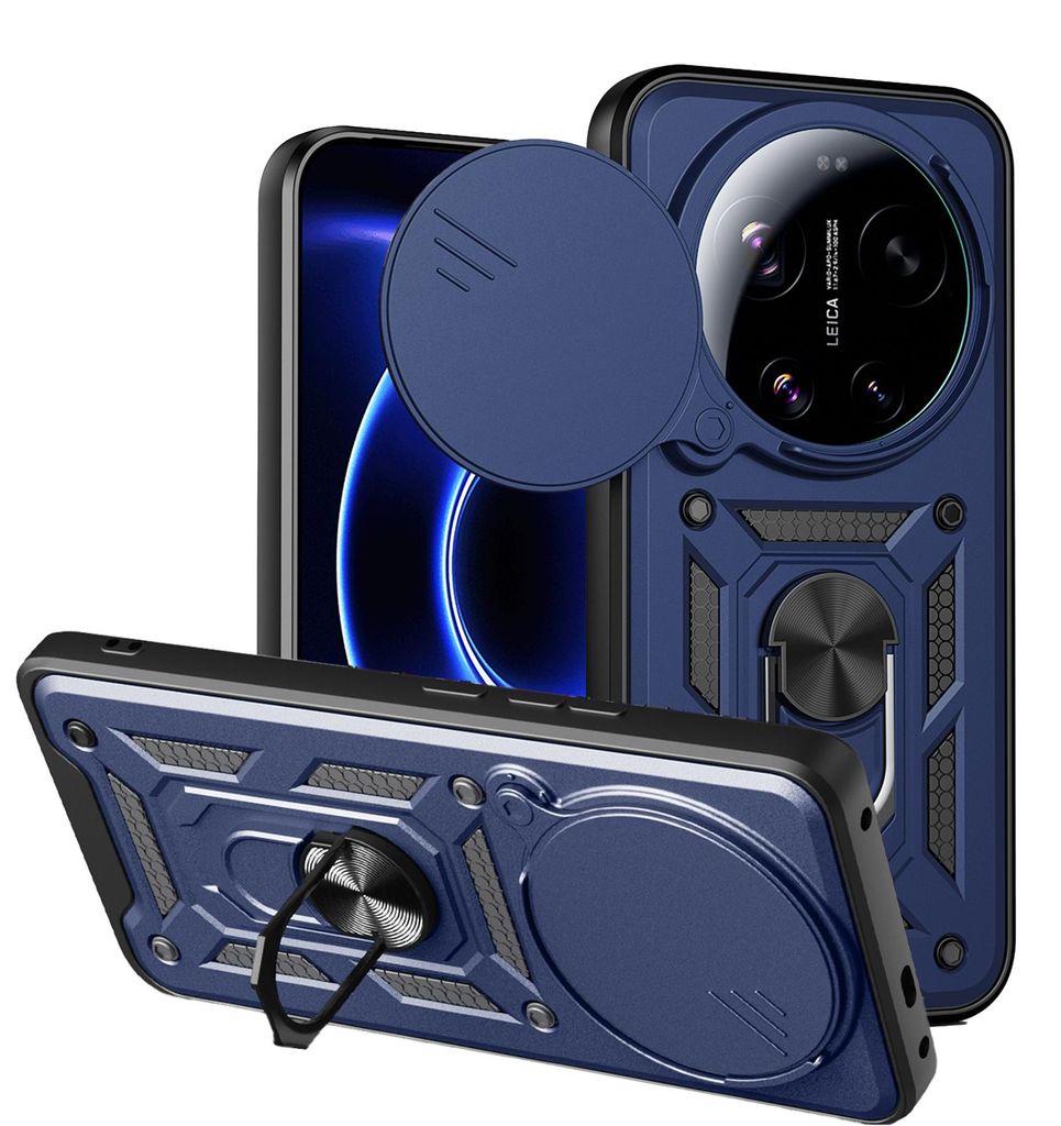 Outdoor Panzer Hülle Xiaomi 17 Ultra Handyhülle Kameraschutz Ringhalter Blau