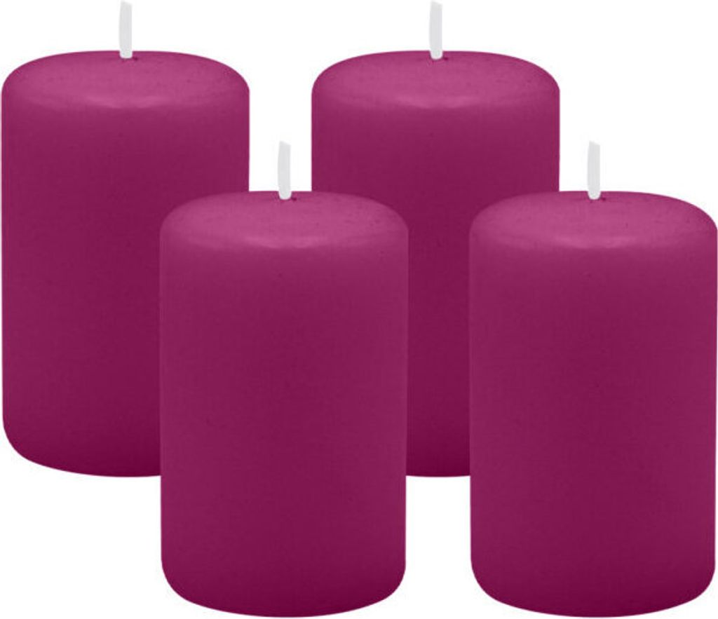 4er Set Adventskranzkerzen Brombeere Ø 50 x 80 mm