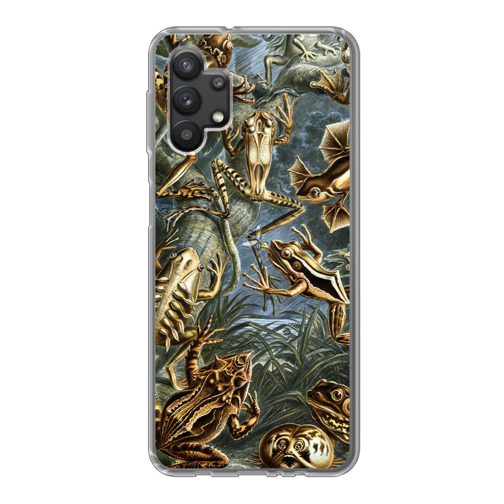MuchoWow Handyhülle Schutzhülle Hülle für Samsung Galaxy A32 5G Batrachia - Haeckel - Alte Meister Silikon Softcase Handy Hülle - Softcase