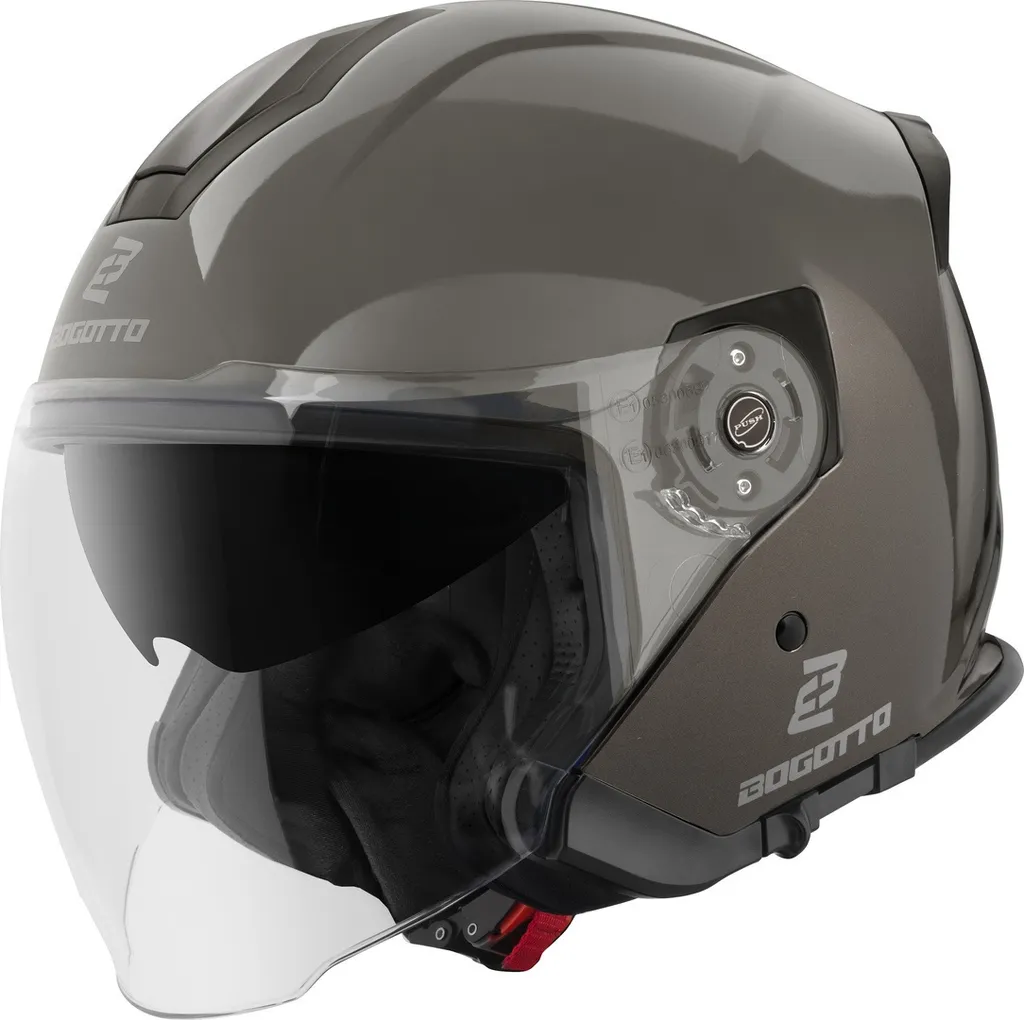 Casque Bogotto H586 Jethelm Anthrazit Taille M pour Moto et Scooter