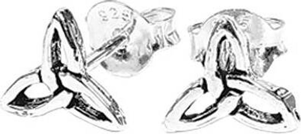 Paar 925 Sterling Silber Keltische Gothic Ohrstecker Dreiheit 7172
