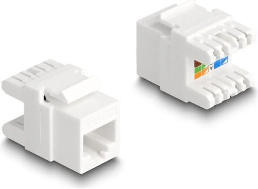 Presa Keystone RJ45 Cat 6A Delock | Montaggio LSA Rapido 10G