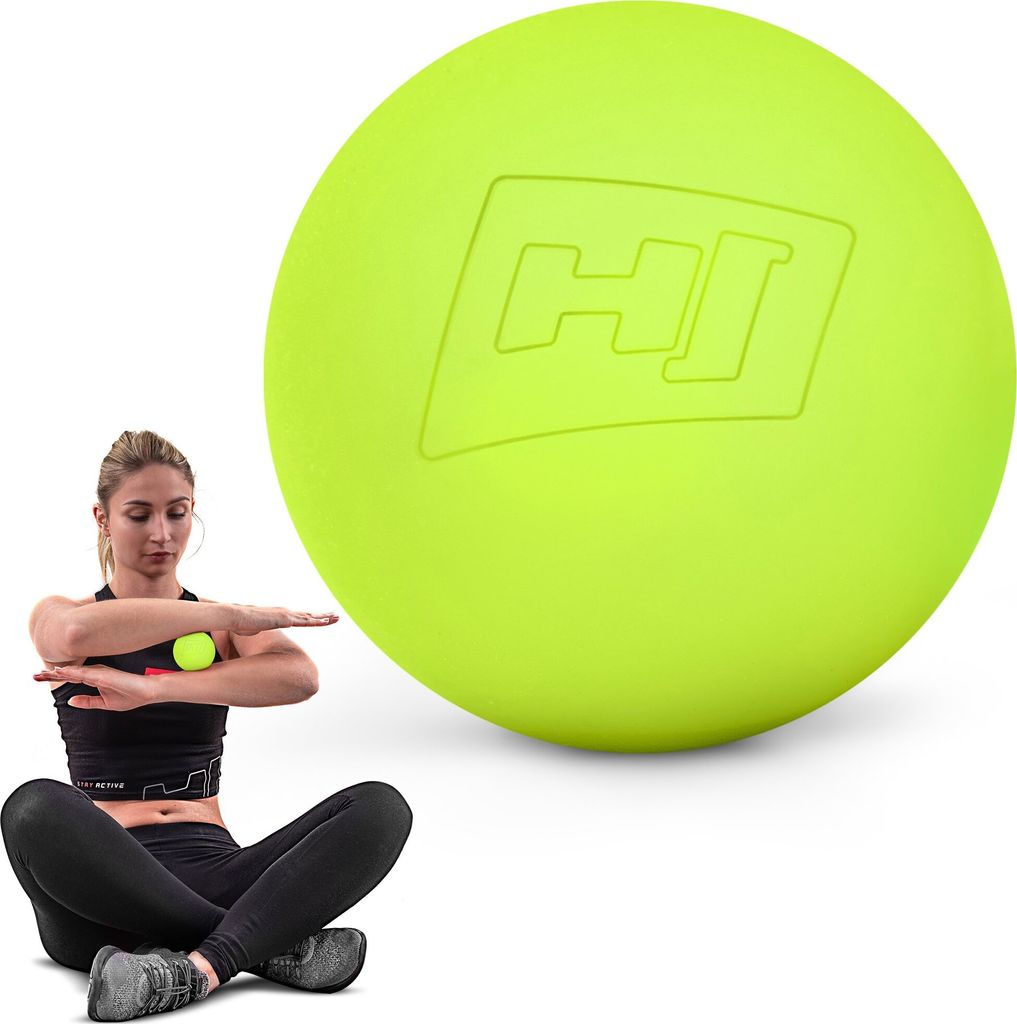 Hop-Sport Massageball für Hand, Fuß, Rücken - Faszienball für die gezielte Triggerpunkt-Massage aus Silikon – 63 mm Durchmesser HS-S063MB - L...