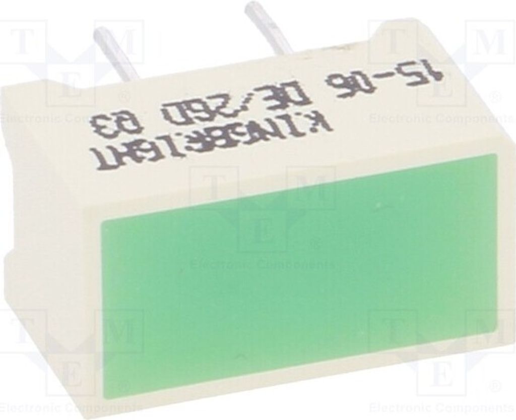1x LED Hintergrundbeleuchtung Linse: diffus,grün grün λd: 568nm DE/2GD Hintergrun