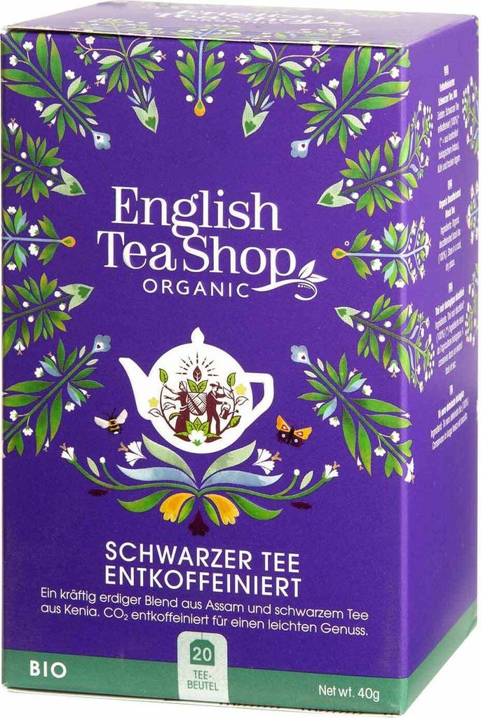 ETS - Schwarzer Tee ENTKOFFEINIERT, koffeinfreier Tee, BIO, Produktbild 1