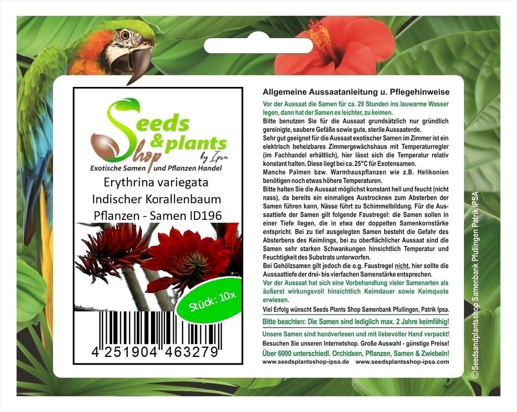 10x Lagerstroemia speciosa Königinblume Banaba Pflanzen - Samen ID186