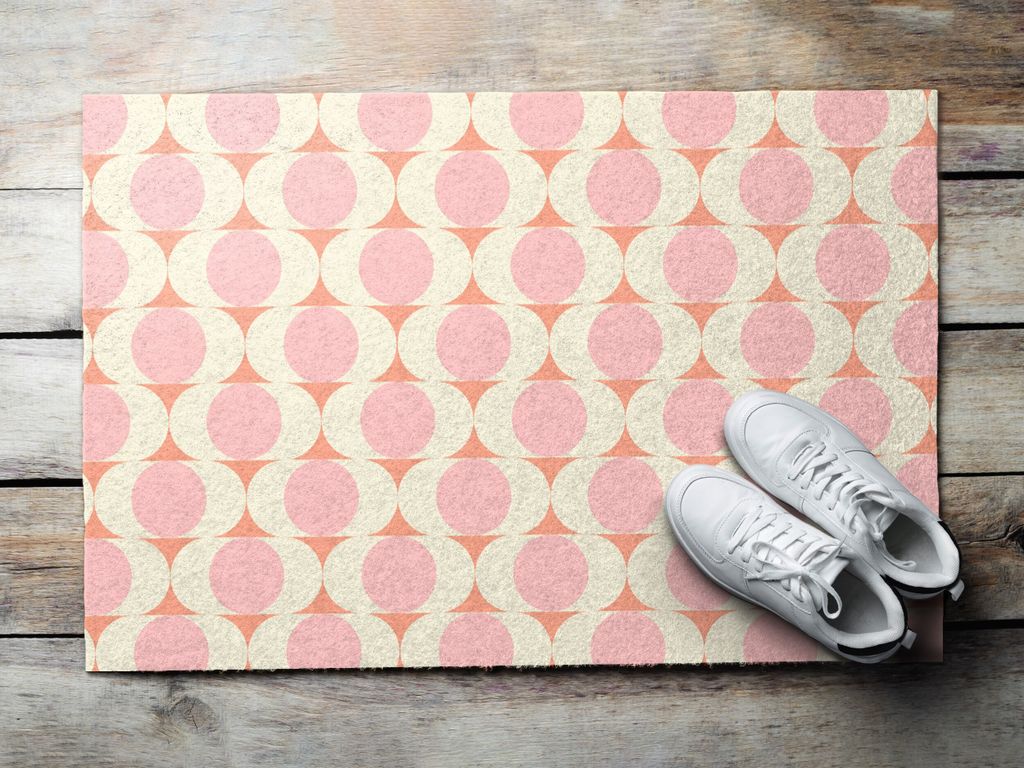 Fußmatte Aussen - Schuhmatte Haustür- Schmutzfangmatte Türvorleger - Outdoor Teppich Schmutzfänger - 90x60 cm - Geometrisches Thema