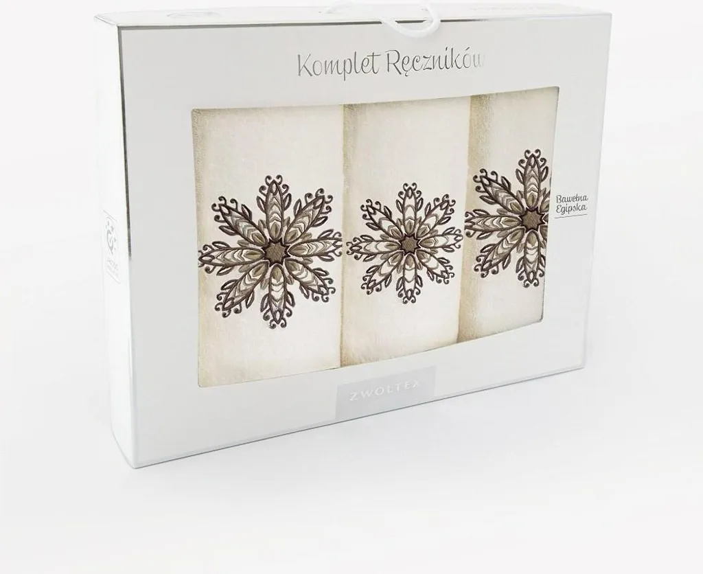 Linge de bain Zwoltex Rosette écru idéal pour invités ou en cadeau