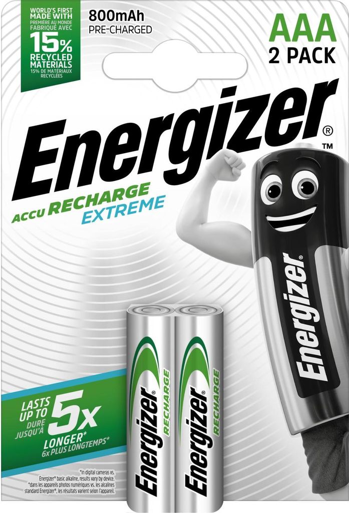 Akkus Energizer E300624300 AAA HR03, 800 mAh, zilverkleurig Productafbeelding 