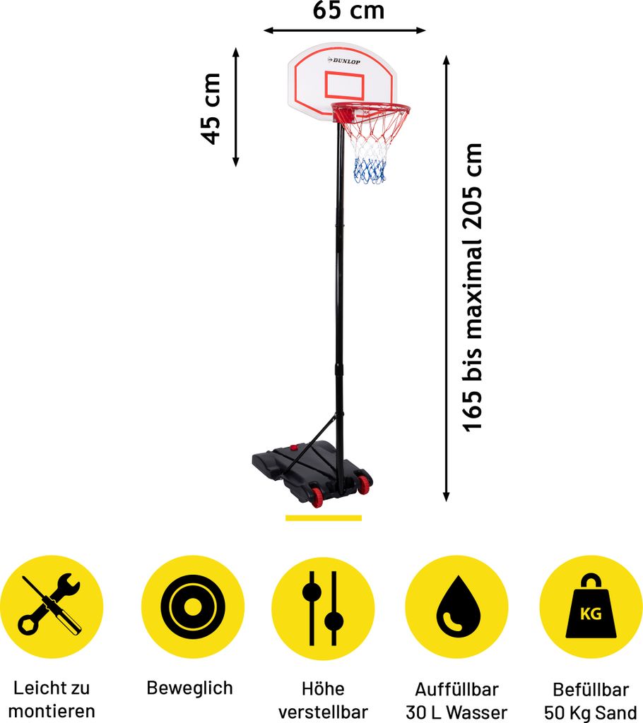 Dunlop Basketballkorb mit Ständer - Basketballkörbe - Produktbild 2
