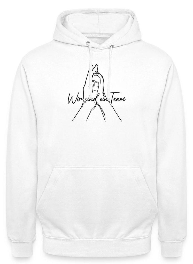 Spreadshirt Wir Sind Ein Team | Mensch Und Hund Uni Hoodie, XXL, Weiß