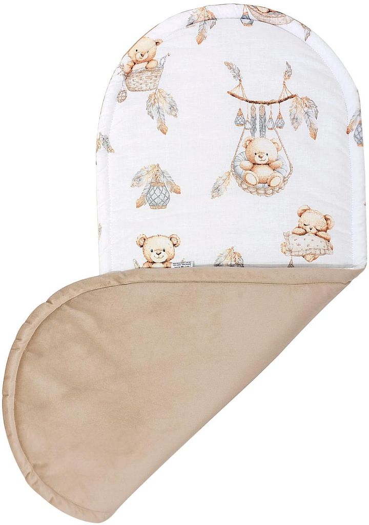 Boho Bears & Cappuccino Soft Velvet Matratzen für Babynester XXL