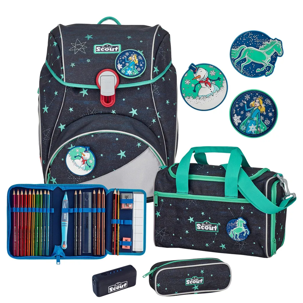 Cartable Scolaire pour Rentrée Primaire - Scout Alpha Set LED Bleu Marine