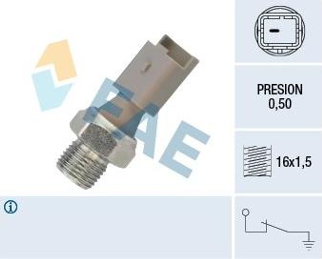FAE 12640 Öldruckschalter Öldrucksensor für FORD Fiesta Mk6 Schrägheck (JA8, JR8) FOCUS III Turnier Fiesta Mk5 Schrägheck (JH1, JD1, JH3, JD3)...