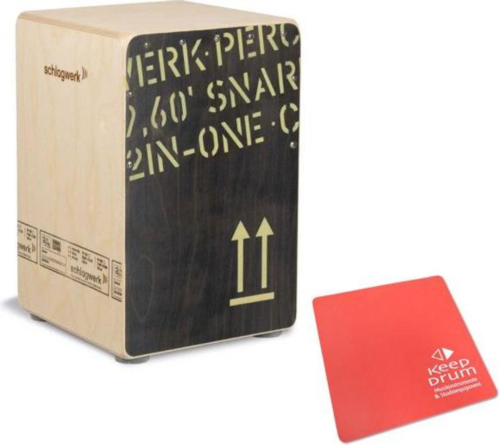 Schlagwerk CP403BLK Cajon mit Sitzpad Rot