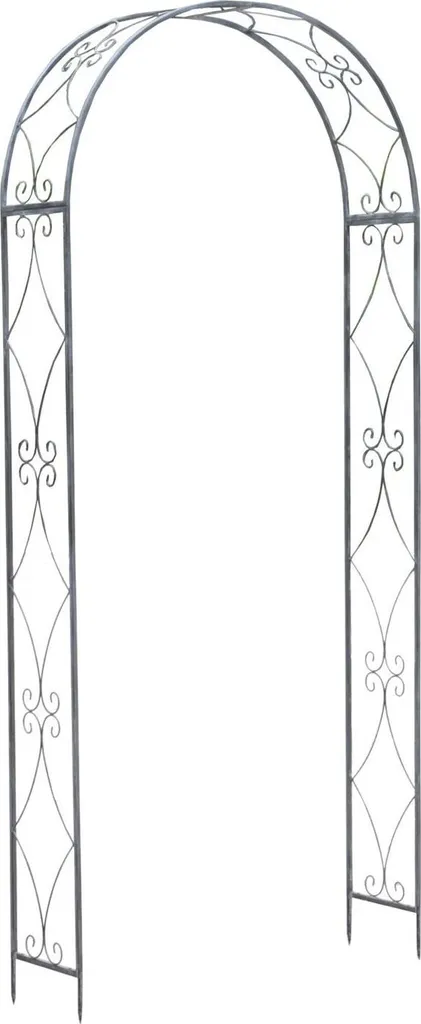 Arc de Jardin Anti-Corrosion Gris - Support Stable pour Plantes BURI