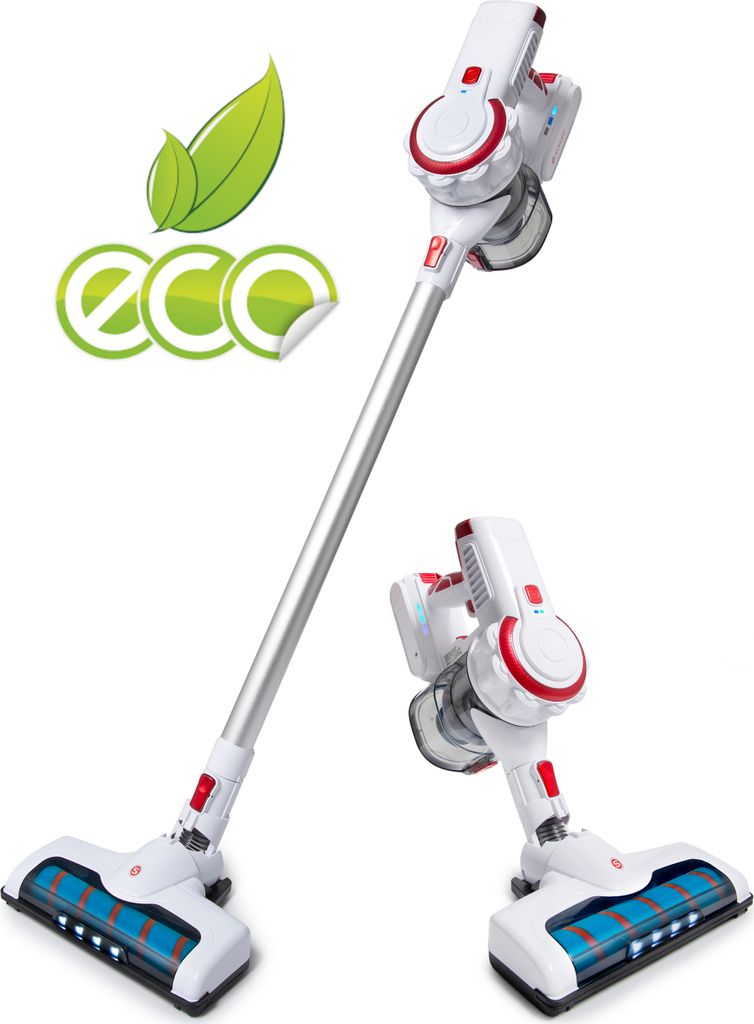 SINGER VC300 SONIC Akku Staubsauger, 18000Pa, 2 in 1 Handstaubsauger Akkustaubsauger mit 200W Motor Brushless und LED Elektrobürste für Harte Bö...