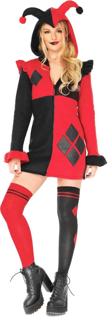 Harlekina Hoodie Dress - Kostümkleid für Fasching Größe: M