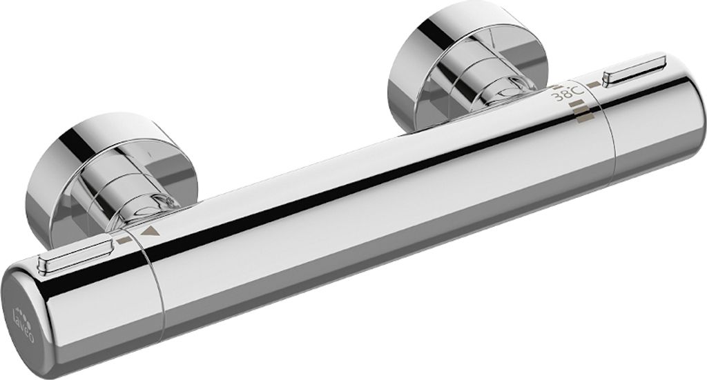 Design Thermostat-Brausearmatur für Wandmontage ohne Duschset Chrom