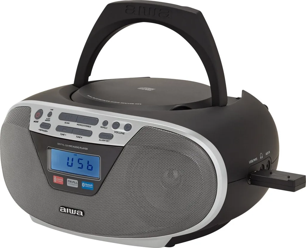 Poste Radio CD Bluetooth Argenté - Lecteur Audio Polyvalent et Design - 6