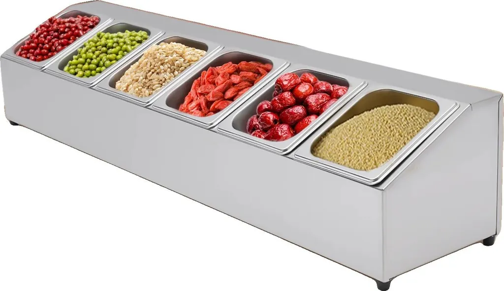 Optimisez votre cuisine avec cette boîte à épices inox 6 bacs de 1,5L