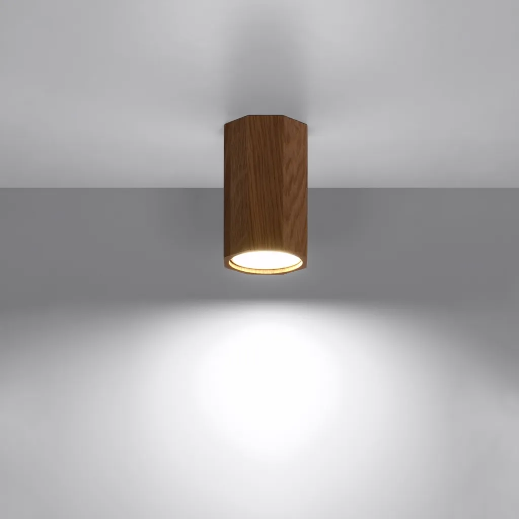 Plafonnier bois dimmable idéal pour ambiance chaleureuse de chambre - 3