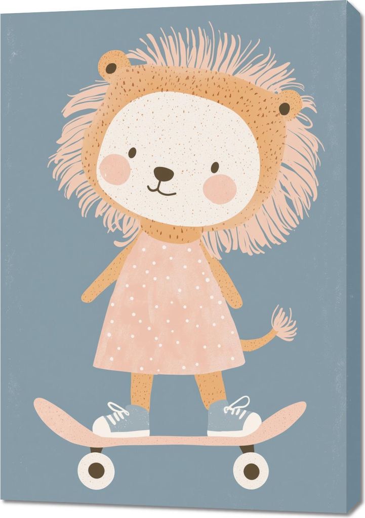 Bild 70x100cm Muster für Kinder, Mädchen und Jungen - Löwe 2