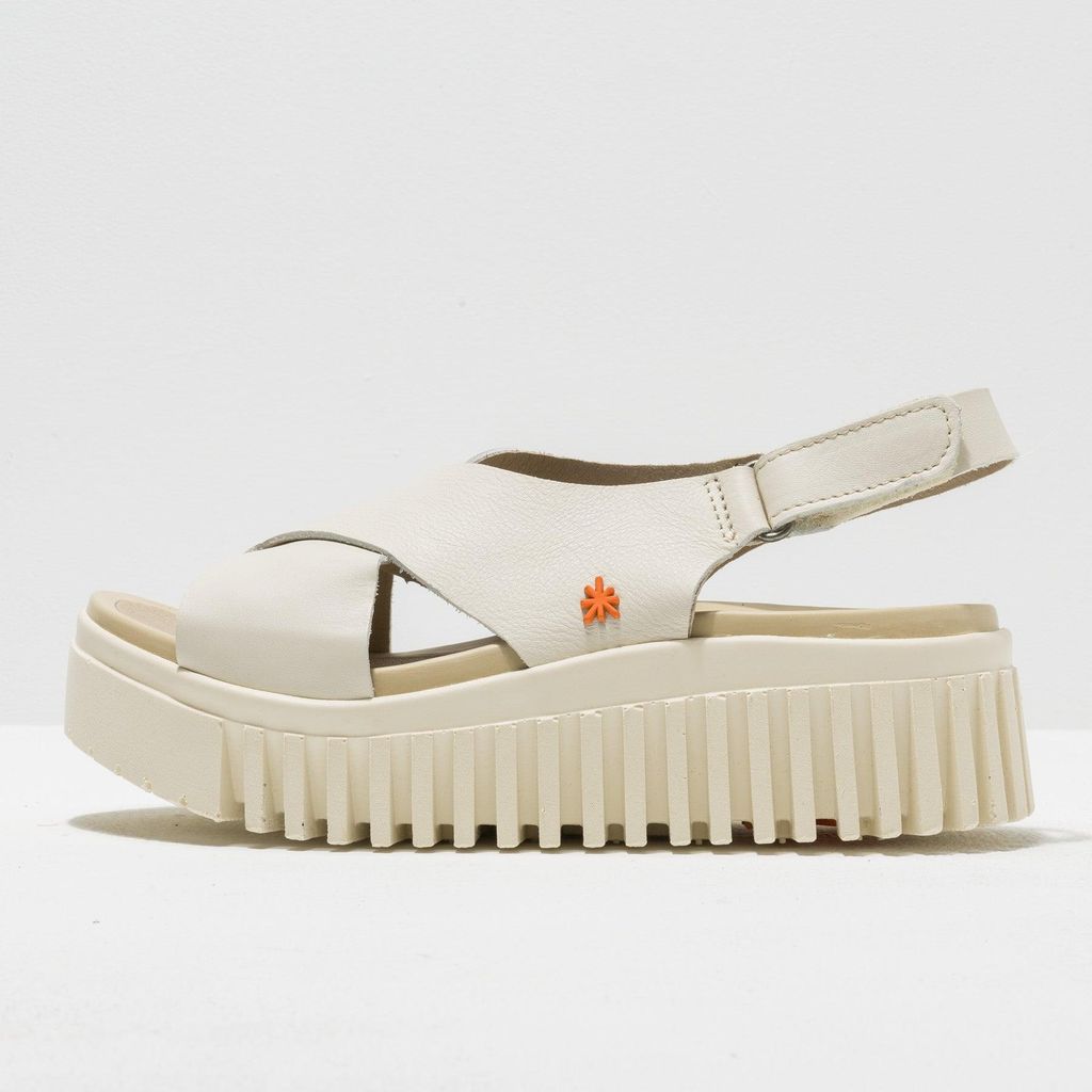 Art Sandalen mit Keilabsatz Damen 1574 NAPPA CREAM/BRIGHTON Farbe Beige