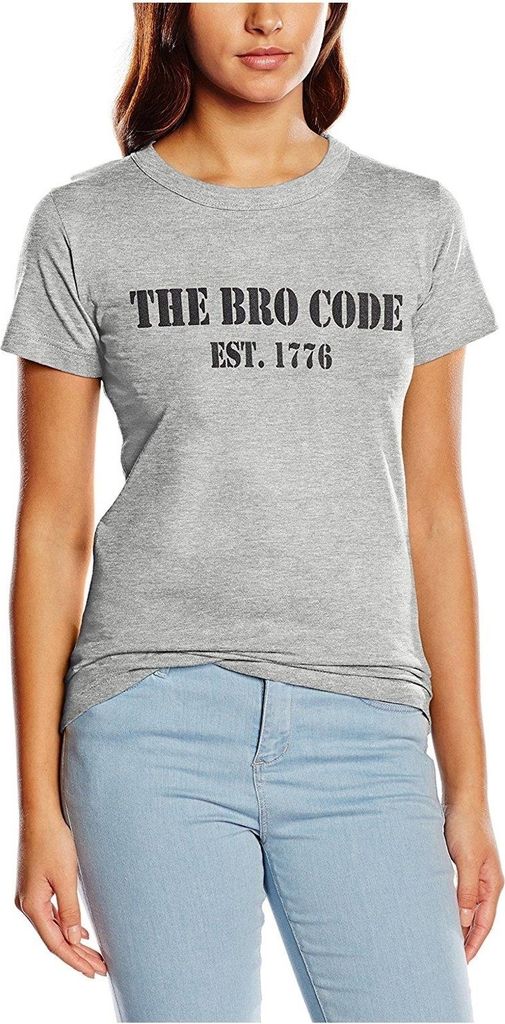 Touchlines Damen T-Shirt , Bro Code Grau, XL Produktbild 