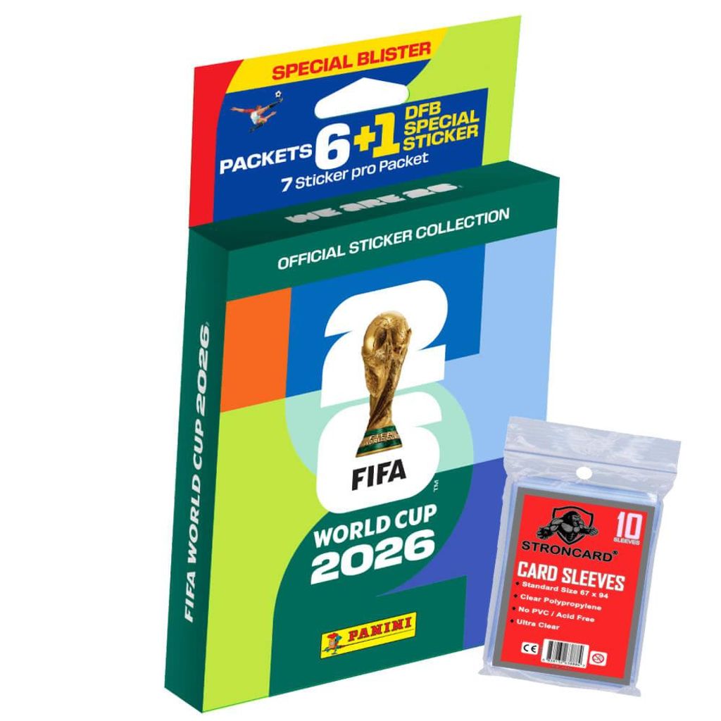 Fifa World Cup 2026 Sticker - WM Sammelsticker - 1 Blister + 10 STRONCARD Sleeves