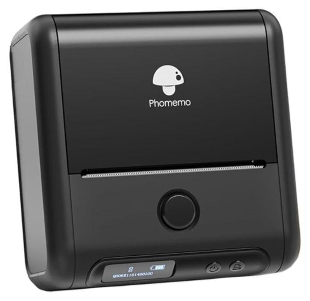 INF Mobiler Bluetooth Thermo-Etikettendrucker 203dpi 12x11.7x6cm für Laden Schwarz