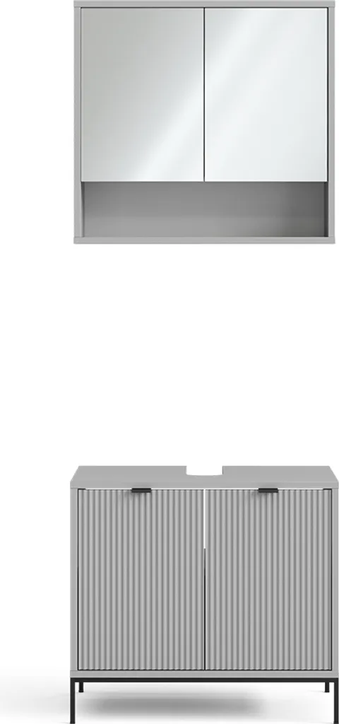 Aménager une Petite Salle de Bain avec le Set Vicco Eliza Gris 2 Pcs