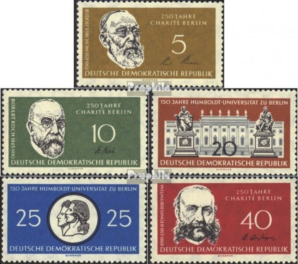 Briefmarken DDR 1960 Mi 795-799 (kompl.Ausgabe) gestempelt 150 Jahre Humboldt-Universität zu Berlin