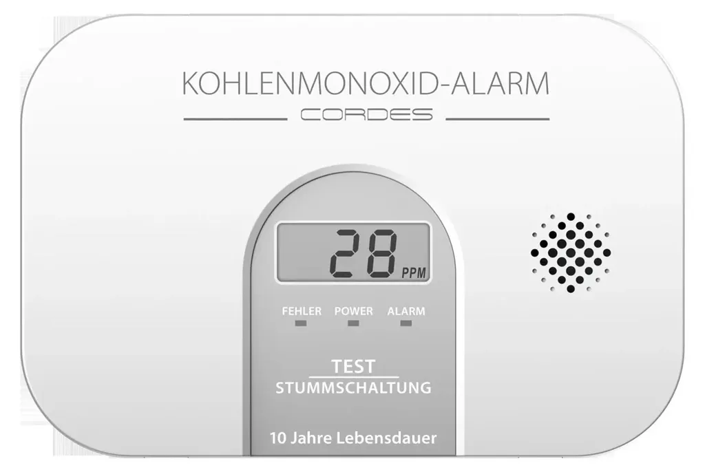 Détecteur CO avec écran LCD et alarme sonore 85dB CORDES CC-4100
