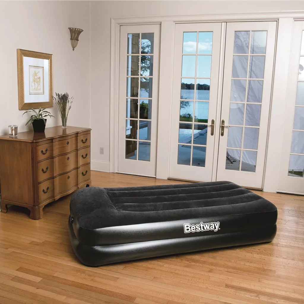 Matelas Gonflable d'Appoint pour Invités avec Pompe Électrique Rapide - 46