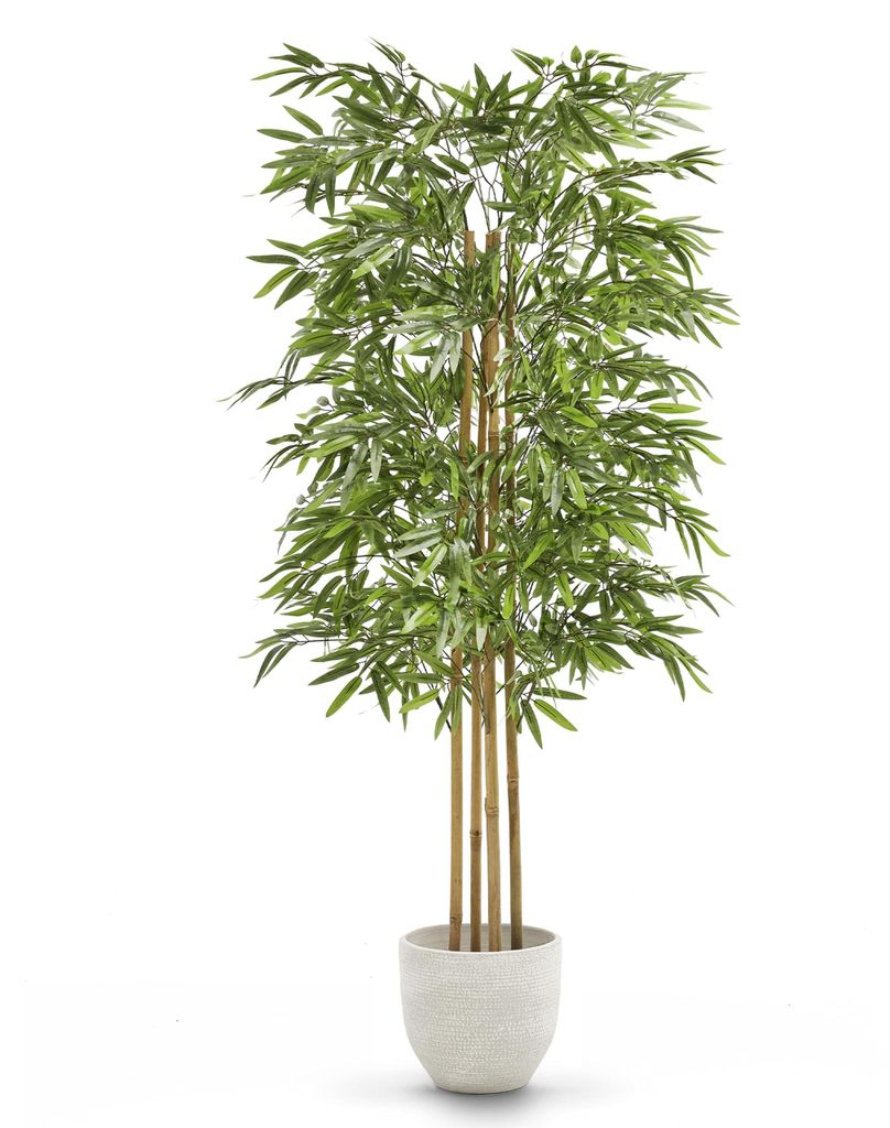 Künstliche Pflanze, künstlicher Bambus 150 cm, große künstliche Pflanze mit natürlichem Stamm, künstlicher Baum für die Wohnzimmerdekoration...
