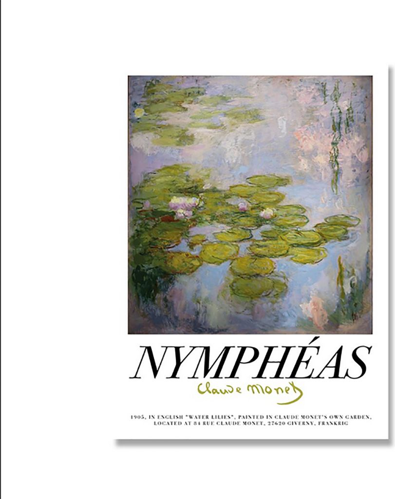 TPFLiving Kunstdruck LW-1710 (OHNE RAHMEN) Poster - Leinwand - Wandbild - Hochauflösender Giclée-Druck, langlebig und hochwertig - Claude Monet -...