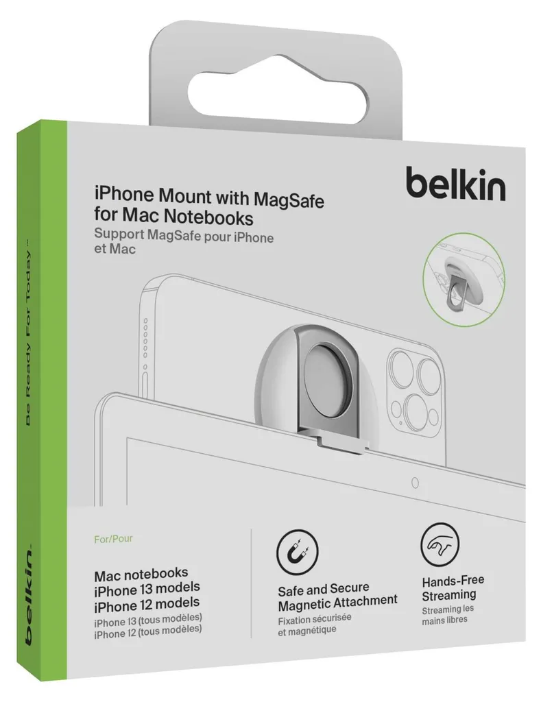 Support Belkin iPhone MagSafe Blanc avec Anneau Support pour MacBook