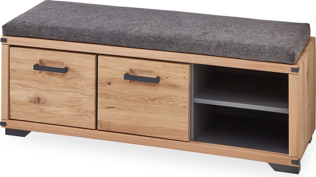 Garderobenbank HARPER ILEBO BHT 120x45x41 cm braun Produktbild 