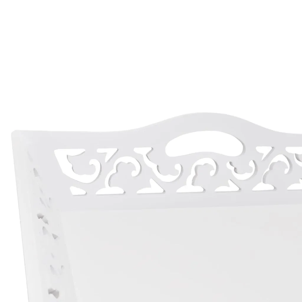 vidaXL Table de Service avec Plateau Blanc - Table d'Appoint Moderne - 4