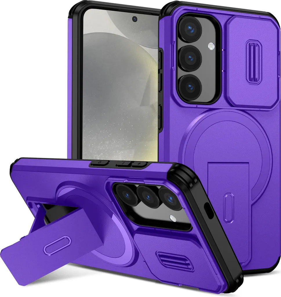 Custodia Militare Samsung Galaxy S25/S24 | Magnetica e Viola