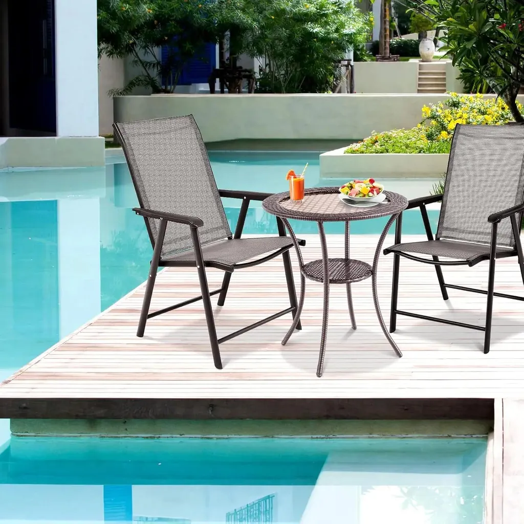 Table bistrot en rotin robuste : la solution durable pour votre jardin - 3