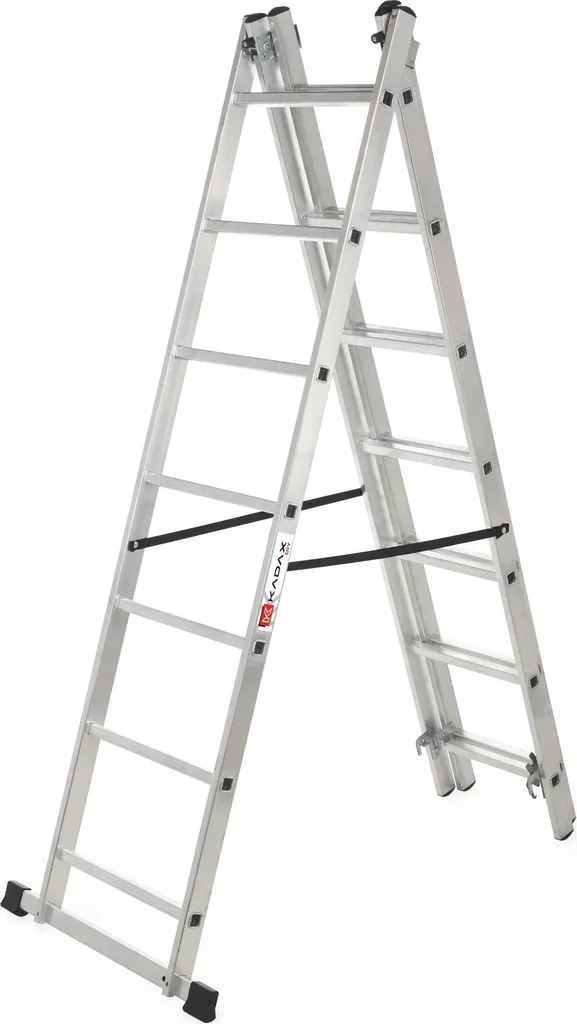 Échelle alu 3x7 échelons avec crochets de sécurité capacité max 150 kg