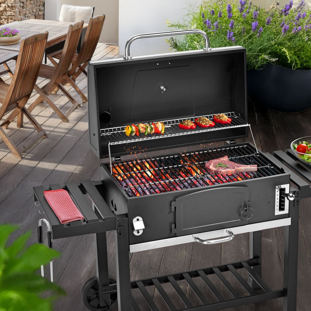 TAINO HERO XXL Smoker Holzkohle-Grill BBQ Grillwagen Produktbild 2