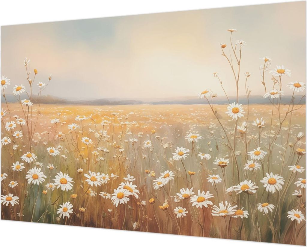 Wandtapete - Dekorative Tapete für Wohnzimmer - Tapetenfolie für Wanddekoration - 152x104 cm - Blumenwiese