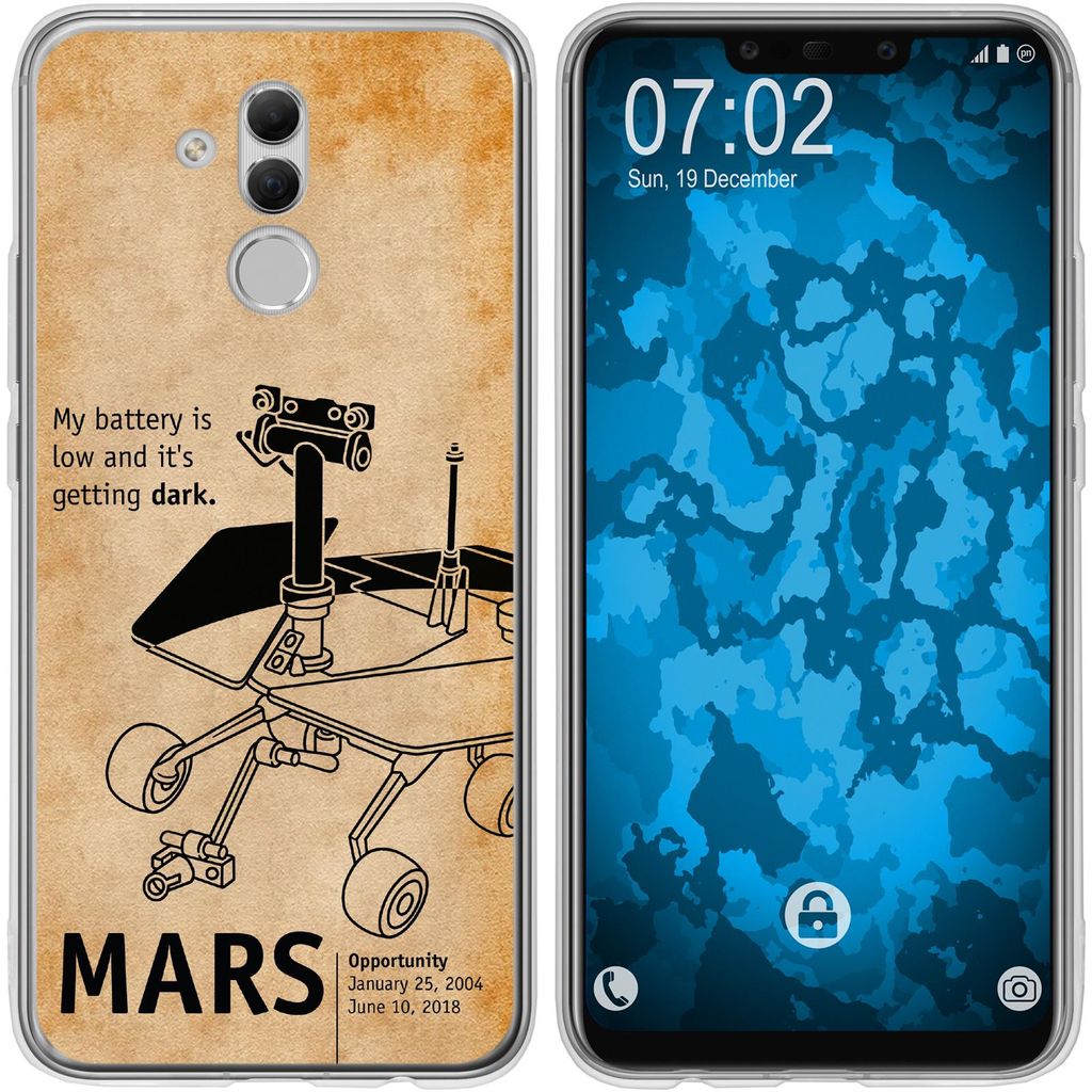 PhoneNatic Case kompatibel mit Huawei Mate 20 Lite Silikon-Hülle Space Rover M2