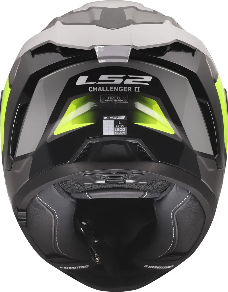 Casque LS2 FF817 Challenger II Viper gris et jaune en taille L - 5