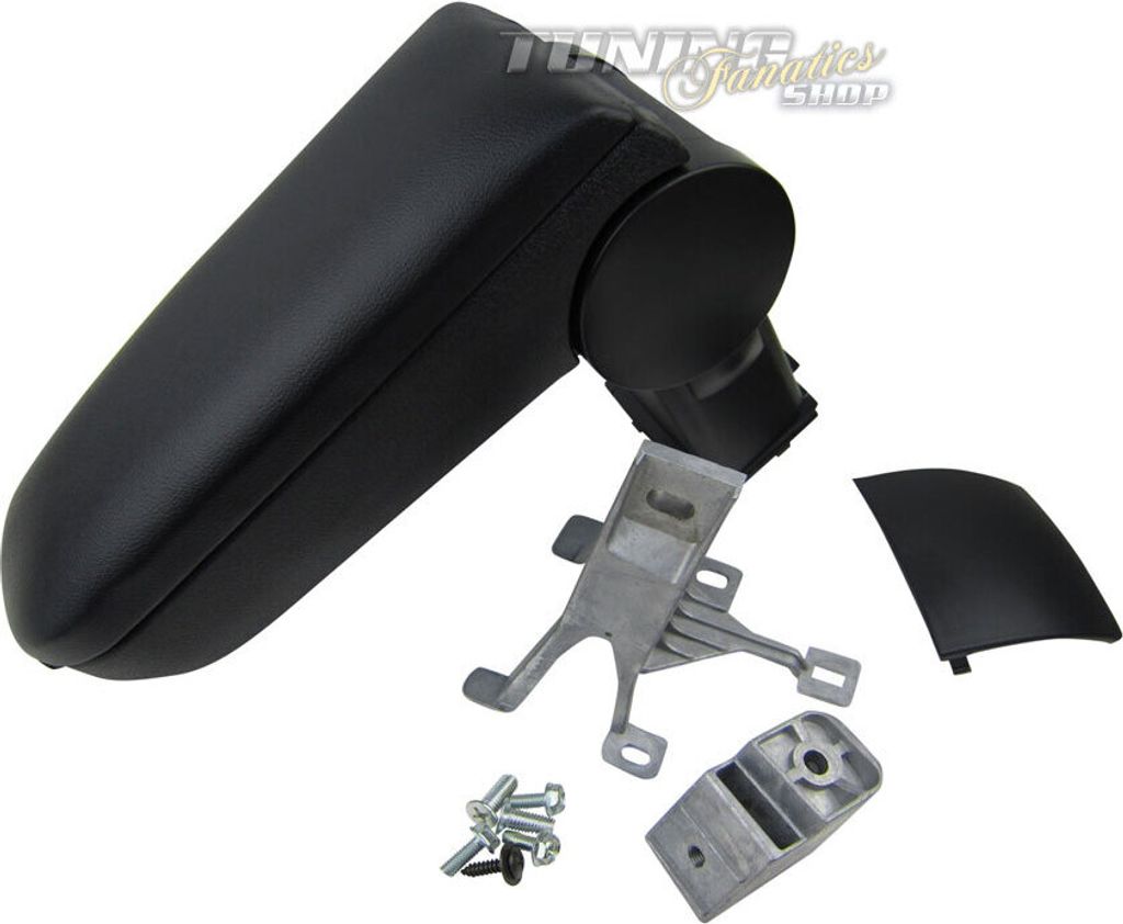 Armlehne Mittelarmlehne KOMPLETTES SET Leder Schwarz für VW Polo 6R 2009-